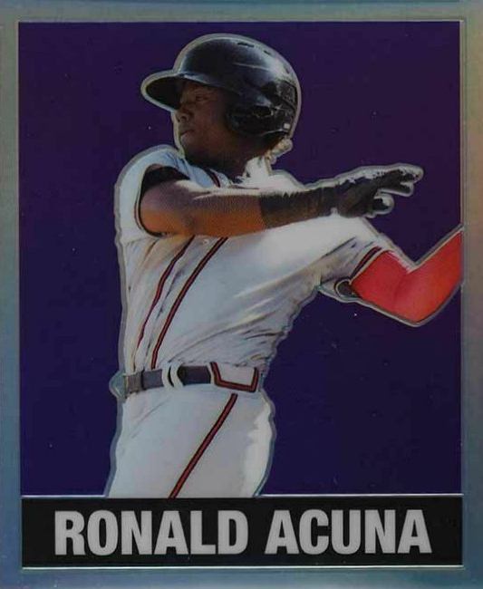 2018 Leaf 1948 Originals Metal Ronald Acuna #48 Baseball Card