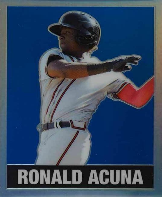2018 Leaf 1948 Originals Metal Ronald Acuna #48 Baseball Card