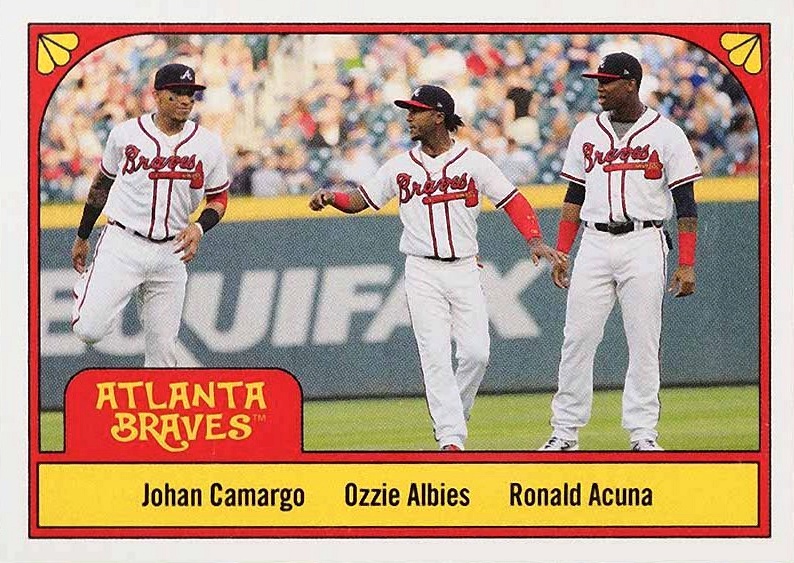 2018 Topps Throwback Thursday Johan Camargo/Ozzie Albies/Ronald Acuna #147 Baseball Card