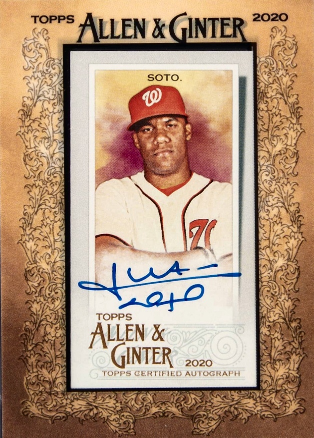 2020 Topps Allen & Ginter Mini Autographs Juan Soto #MAJS Baseball Card