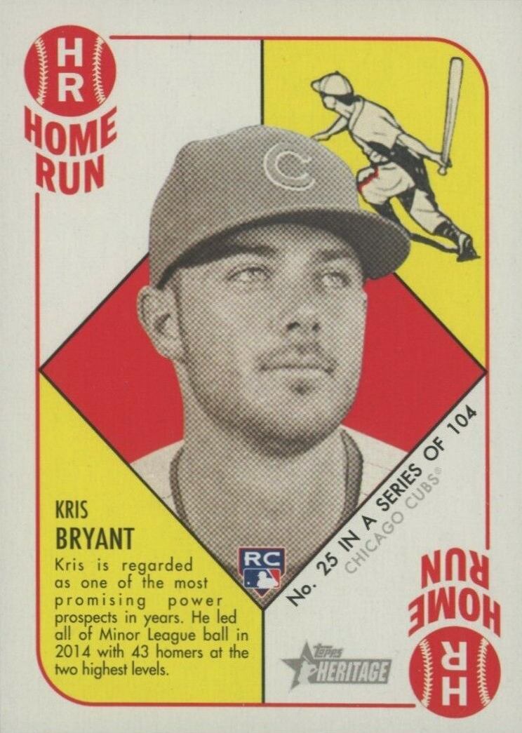 2015 Topps Heritage '51 Collection Kris Bryant #25 Baseball Card