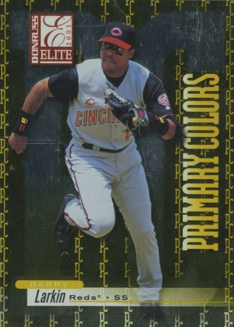 2001 Donruss Elite Primary Colors Barry Larkin #PC-30 Baseball Card
