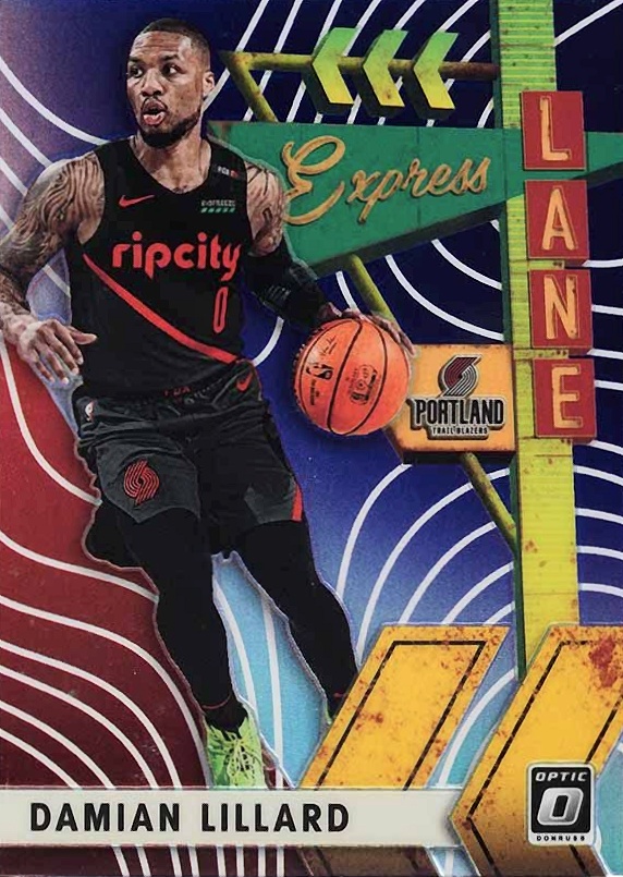 2019 Panini Donruss Optic Express Lane Damian Lillard #3 Basketball Card