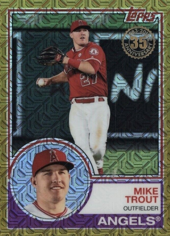 2018 Topps Silver Pack 1983 Chrome Promo Mike Trout #2 Baseball Card