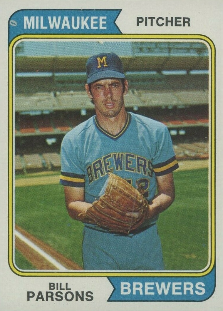 1974 Topps Bill Parsons #574 Baseball Card