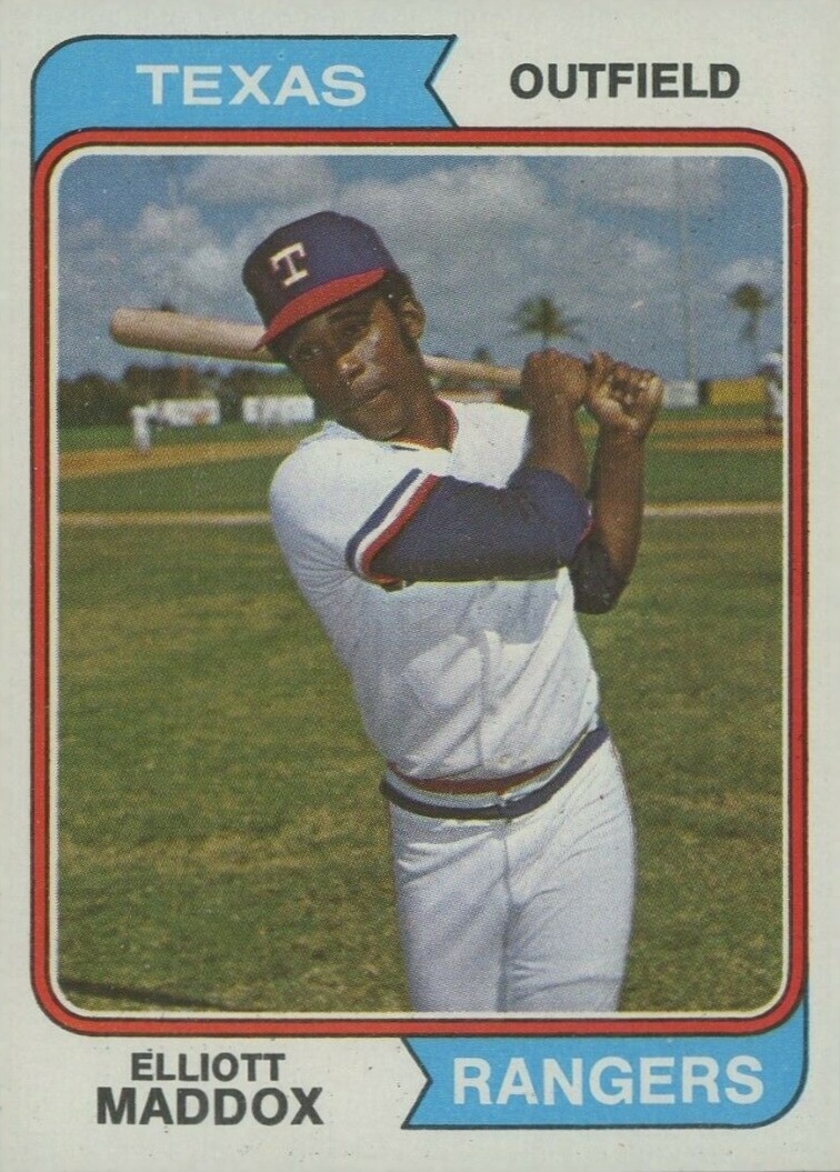 1974 Topps Elliott Maddox #401 Baseball Card