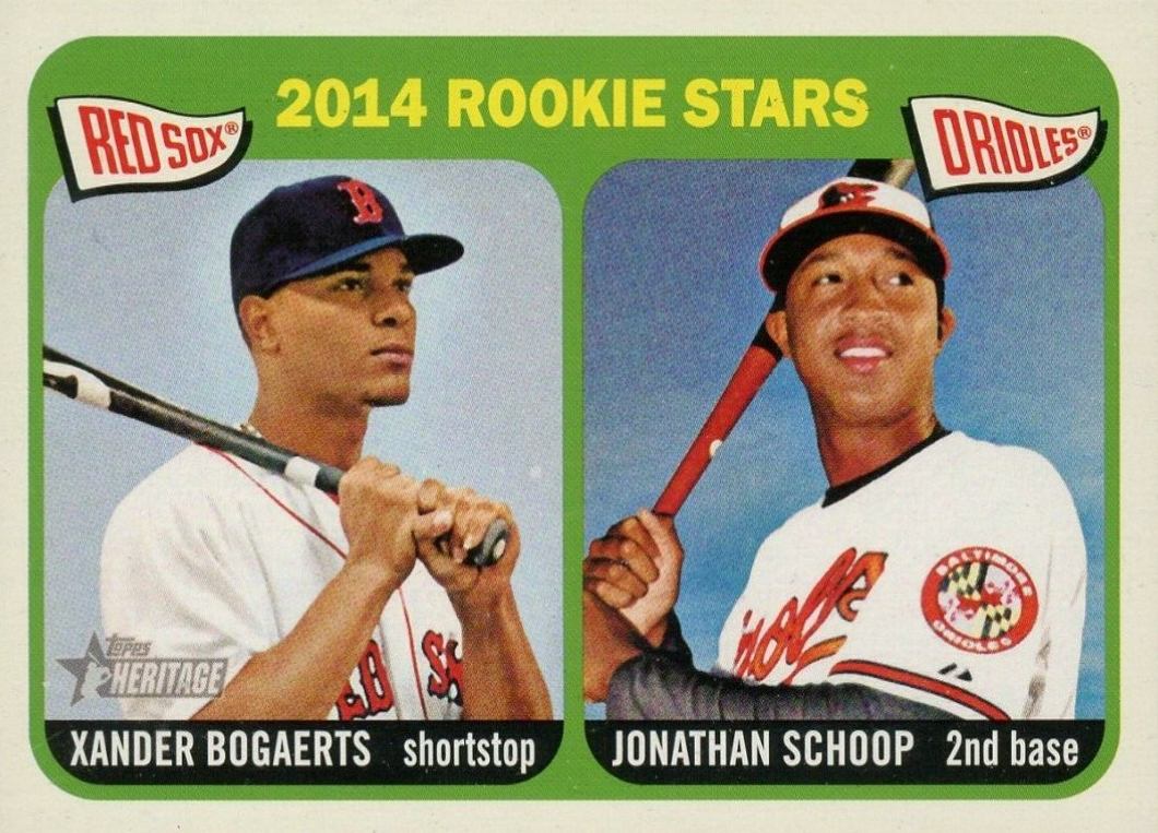 2014 Topps Heritage  Jonathan Schoop/Xander Bogaerts #49 Baseball Card