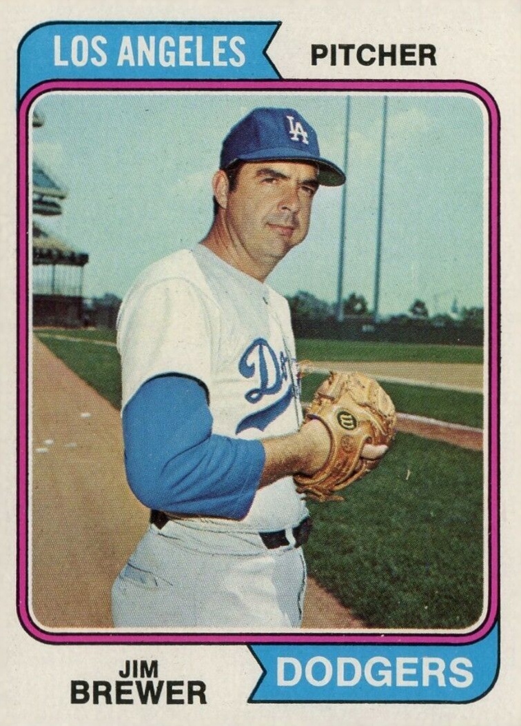 1974 Topps Jim Brewer #189 Baseball Card