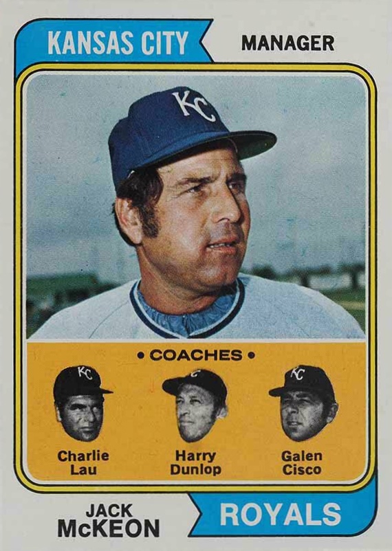 1974 Topps Royals Mgr./Coaches #166 Baseball Card