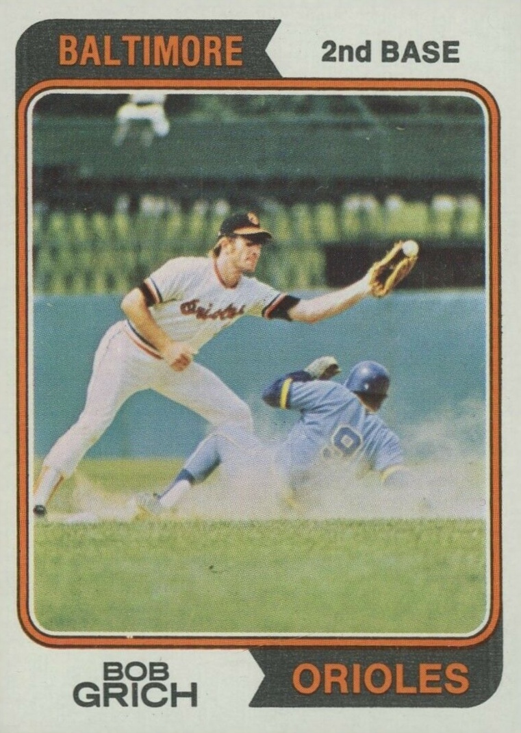 1974 Topps Bob Grich #109 Baseball Card