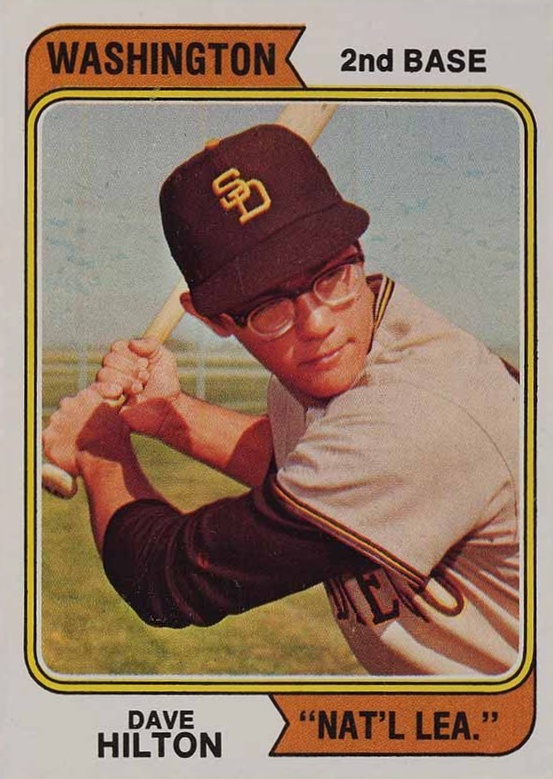 1974 Topps Dave Hilton #148w Baseball Card