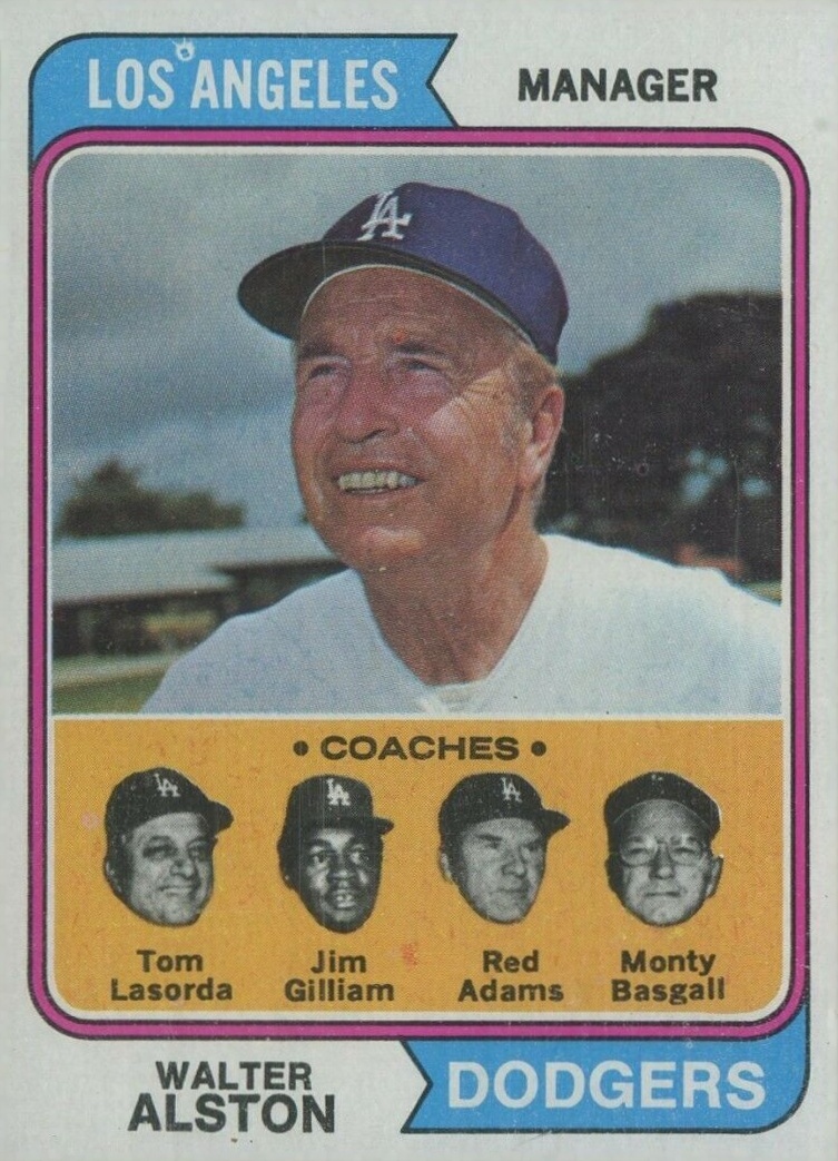 1974 Topps Dodgers Mgr./Coaches #144 Baseball Card