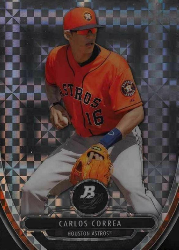 2013 Bowman Platinum Chrome Prospects Carlos Correa #23 Baseball Card