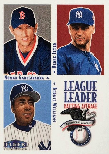 2000 Fleer Glossy Bernie Williams/Derek Jeter/Nomar Garciaparra #5 Baseball Card