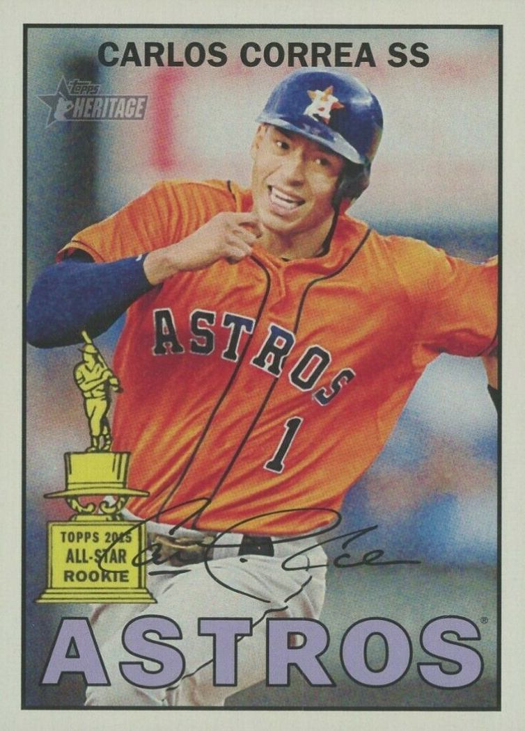 2016 Topps Heritage Carlos Correa #475 Baseball Card