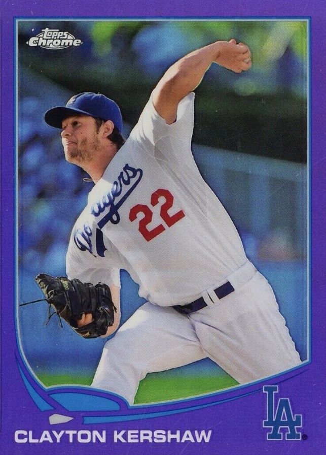 2013 Topps Chrome Clayton Kershaw #175 Baseball Card