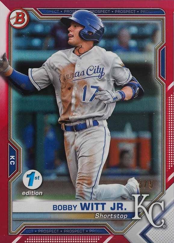 2021 Bowman 1st Edition Bobby Witt Jr. #BFE1 Baseball Card