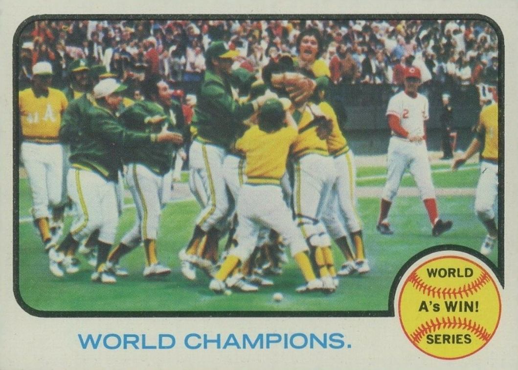 1973 Topps A's Win #210 Baseball Card