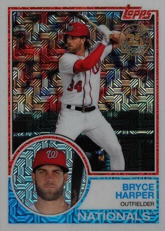 2018 Topps Silver Pack 1983 Chrome Promo Bryce Harper #40 Baseball Card