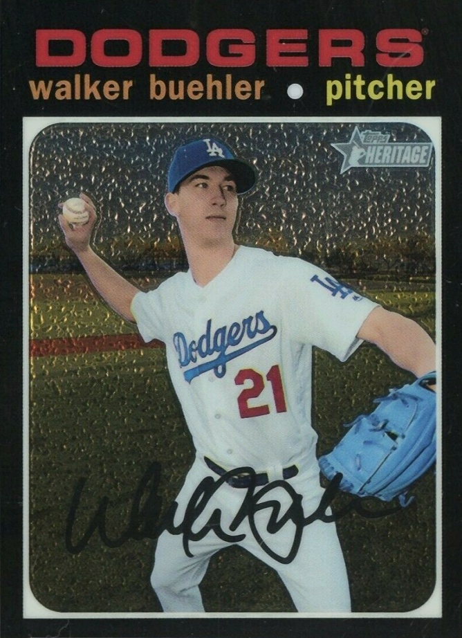 2020 Topps Heritage Walker Buehler #496 Baseball Card