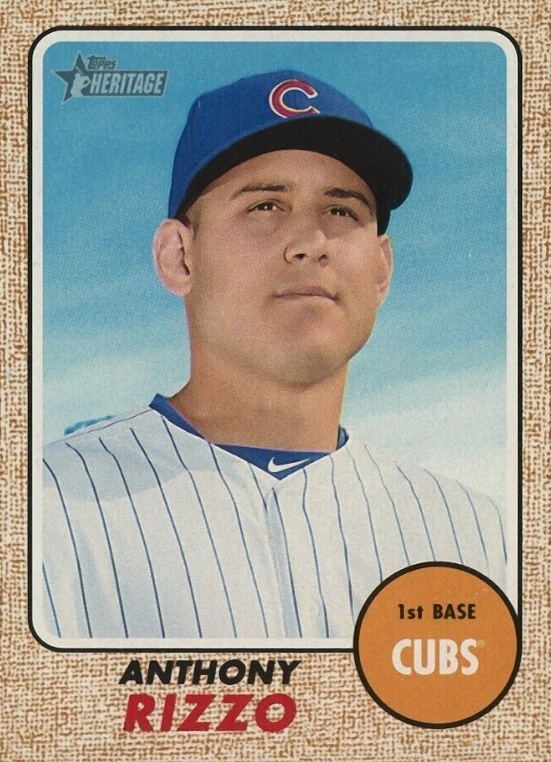 2017 Topps Heritage  Anthony Rizzo #410 Baseball Card