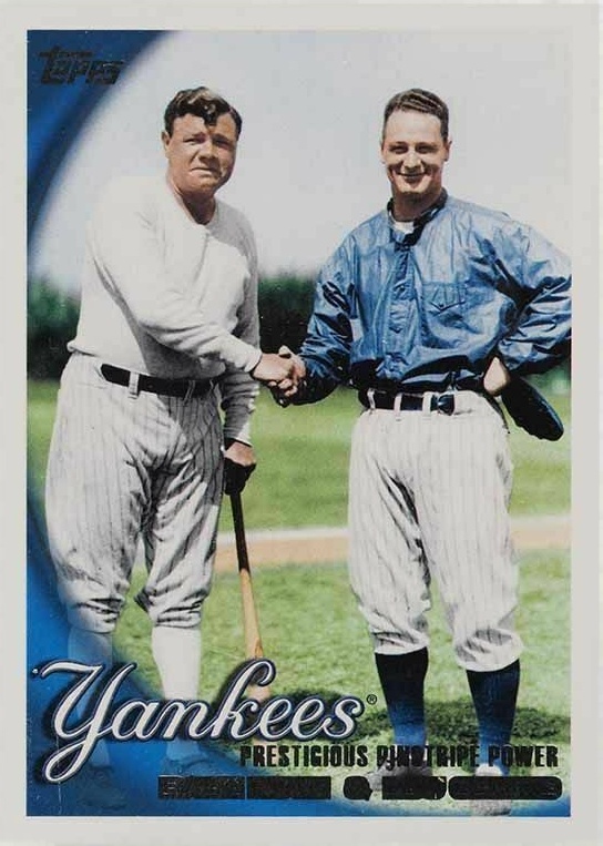 2010 Topps Babe Ruth/Lou Gehrig #637 Baseball Card