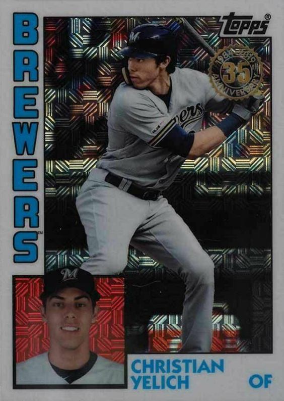 2019 Topps Silver Pack 1984 Chrome Promo  Christian Yelich #21 Baseball Card