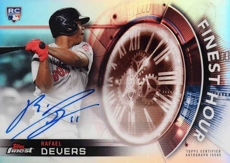 2018 Finest Finest Hour Autographs Rafael Devers #RD Baseball Card