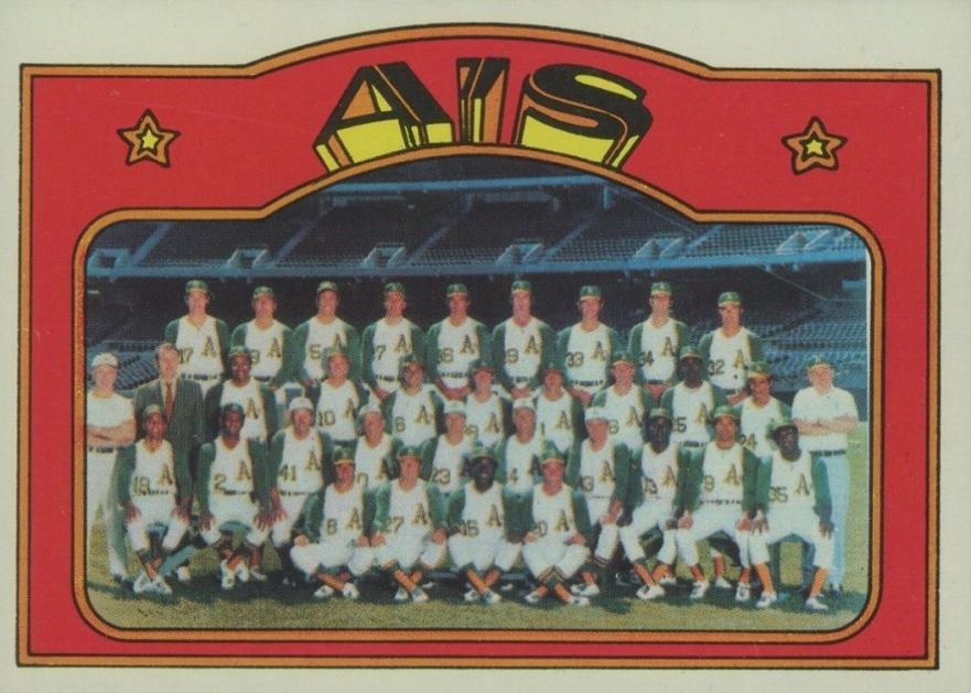 1972 Topps A's Team #454 Baseball Card