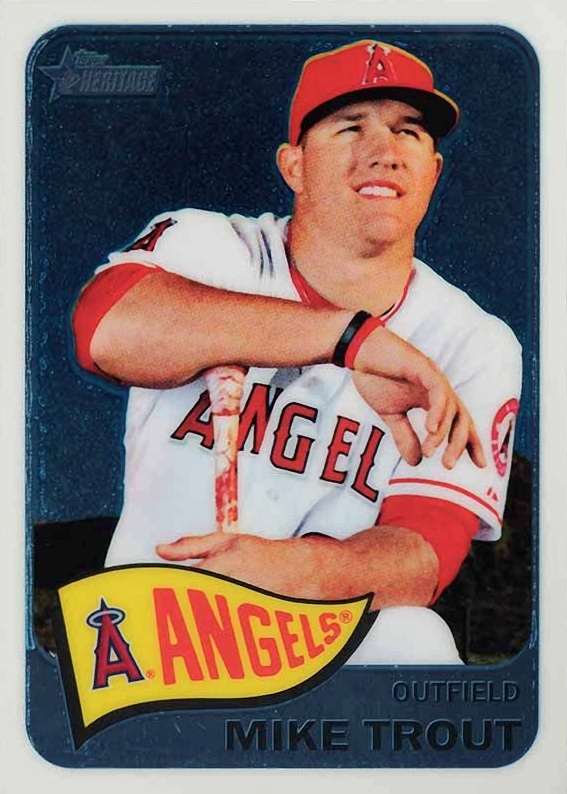 2014 Topps Heritage Chrome Mike Trout #250 Baseball Card