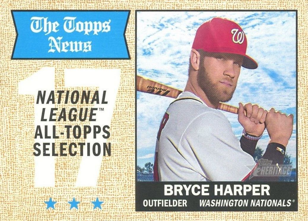 2017 Topps Heritage  Bryce Harper #377 Baseball Card