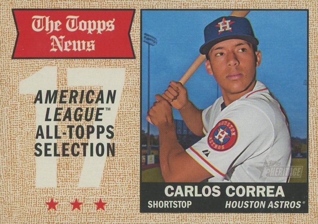 2017 Topps Heritage  Carlos Correa #366 Baseball Card