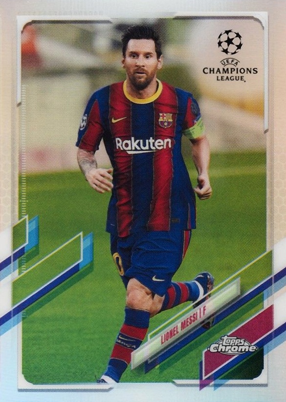 2020 Topps Chrome UEFA Champions League Lionel Messi #1 Soccer Card
