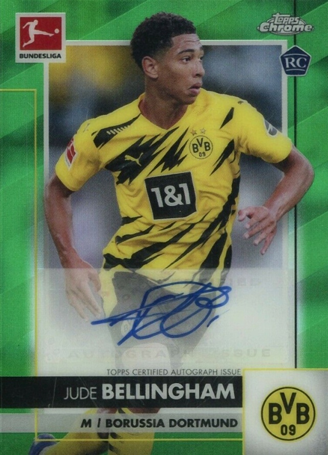 2020 Topps Chrome Bundesliga Chrome Autographs Jude Bellingham #JBE Soccer Card