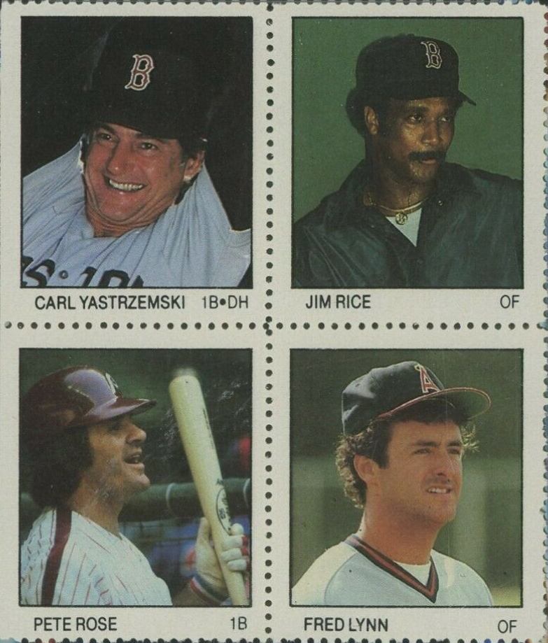 1983 Fleer Stamps Jim Rice/Carl Yastrzemski/Pete Rose/Fred Lynn # Baseball Card