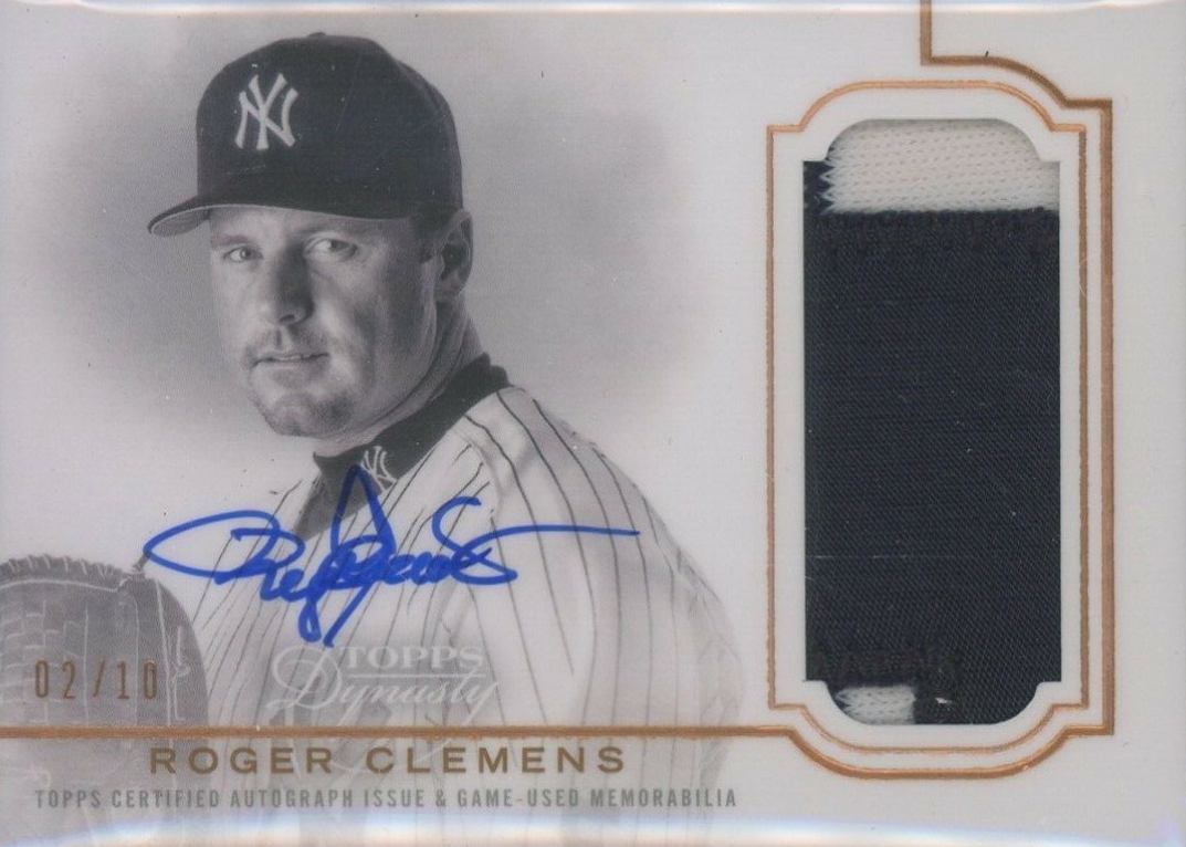 2020 Topps Dynasty Autographed Patch Roger Clemens #AC3 Baseball Card