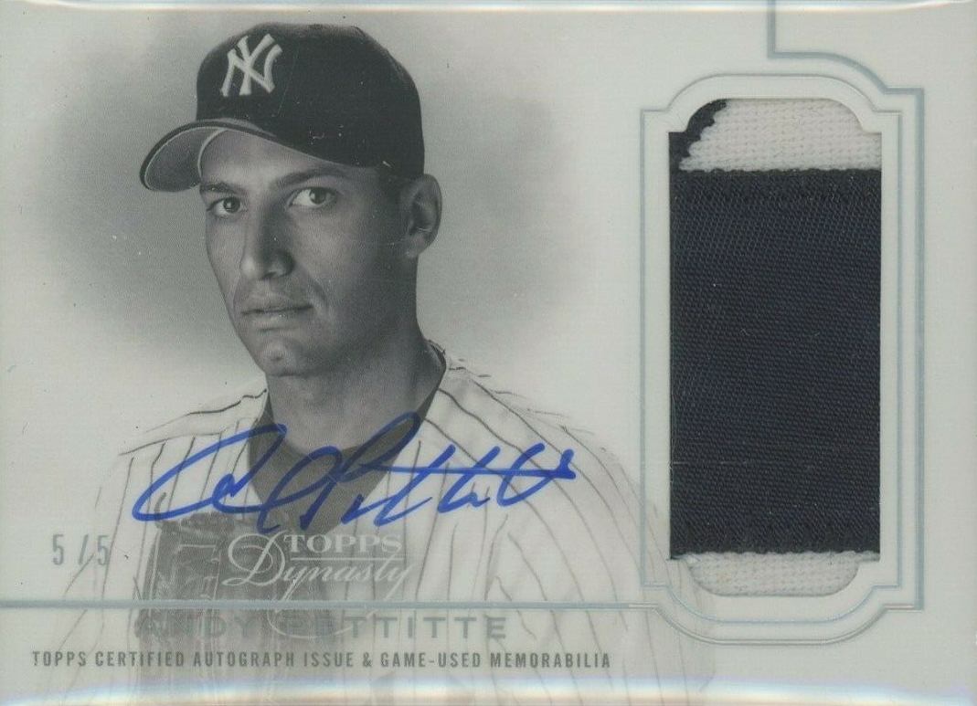2020 Topps Dynasty Autographed Patch Andy Pettitte #AP4 Baseball Card