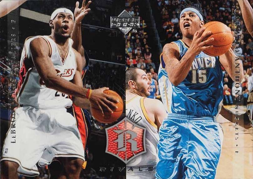 2004 Upper Deck Rivals Carmelo Anthony/LeBron James #28 Basketball Card
