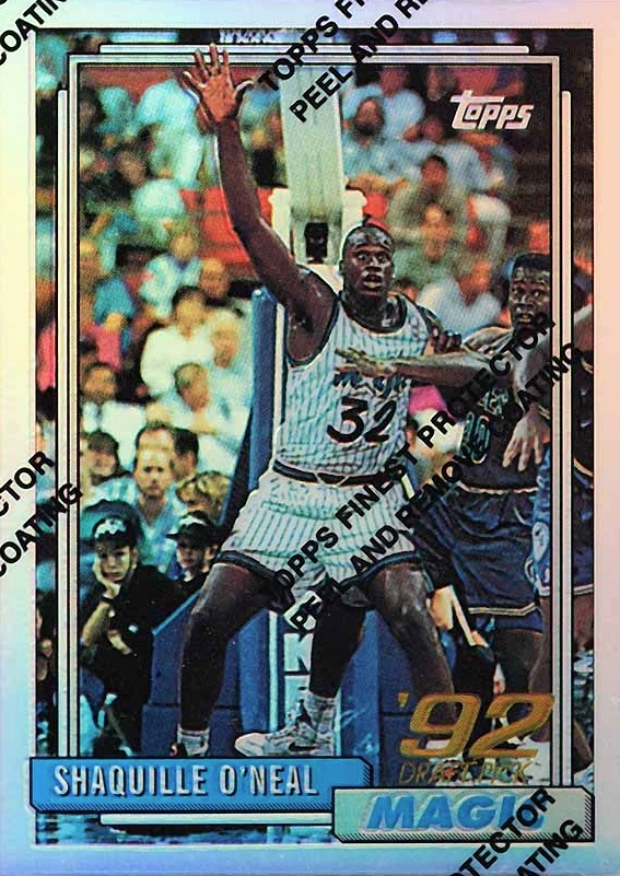 1996 Topps Finest Reprint Shaquille O'Neal #32 Basketball Card