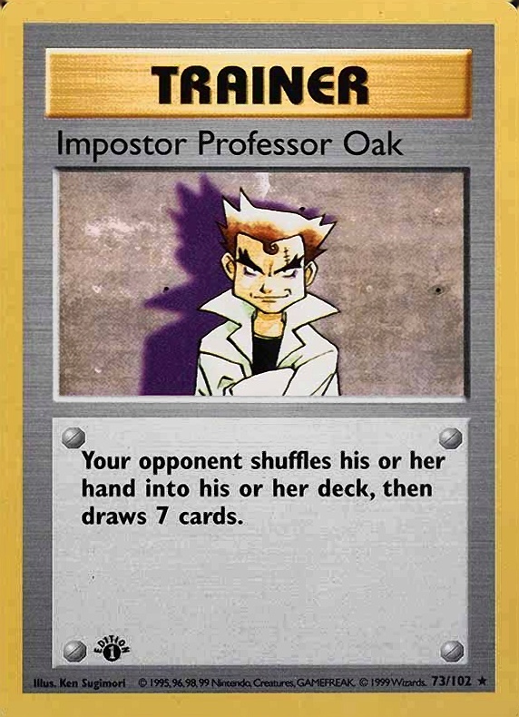 1999 Pokemon Game Impostor Professor Oak #73 TCG Card