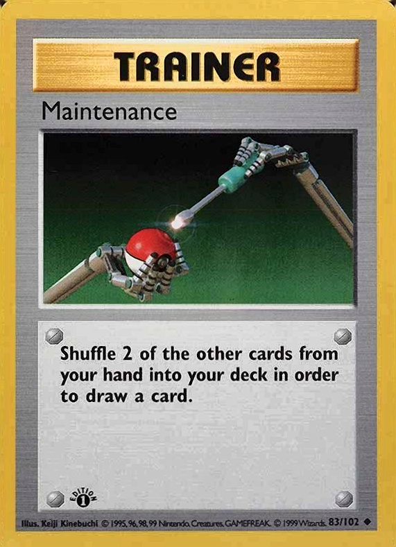 1999 Pokemon Game Maintenance #83 TCG Card