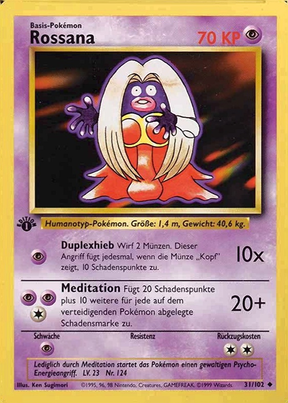 1999 Pokemon German  Rossana #31 TCG Card