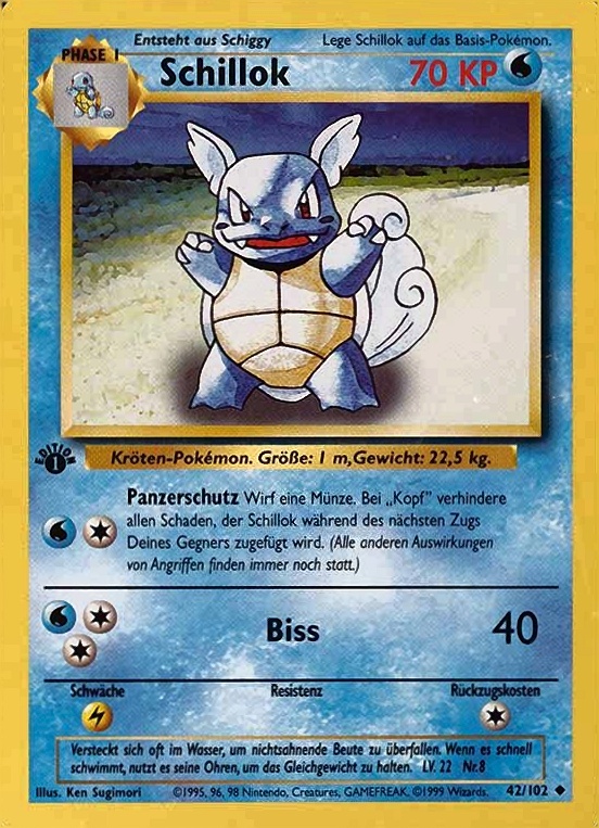 1999 Pokemon German  Schillok #42 TCG Card