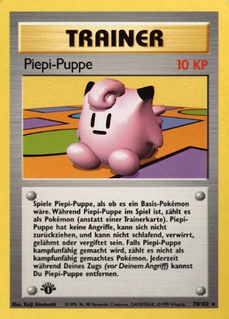1999 Pokemon German  Piepe-Puppe #70 TCG Card