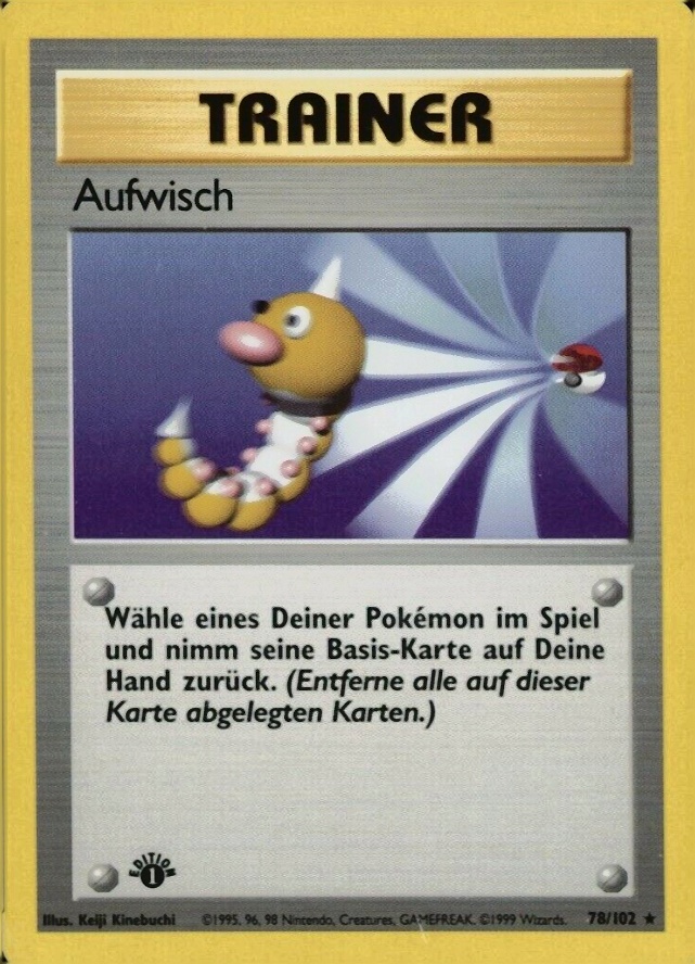 1999 Pokemon German  Aufwisch #78 TCG Card