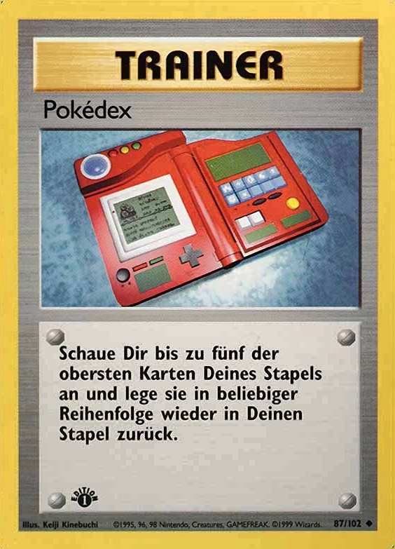1999 Pokemon German  Pokedex #87 TCG Card