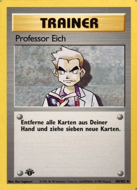 1999 Pokemon German  Professor Eich #88 TCG Card