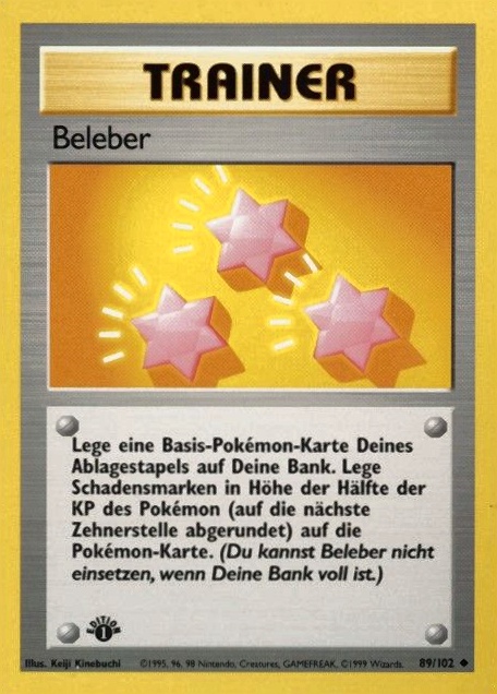 1999 Pokemon German  Beleber #89 TCG Card