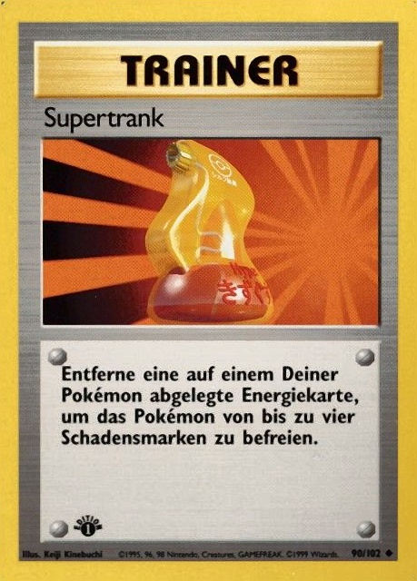 1999 Pokemon German  Supertrank #90 TCG Card