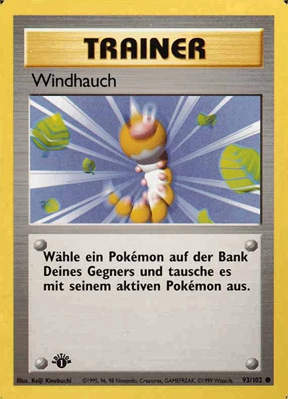 1999 Pokemon German  Windhauch #93 TCG Card